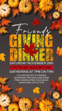 Friendsgiving Pantalla Digital (9:16) template