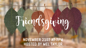 Friendsgiving Fall Party Digitalt display (16:9) template