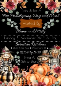 Friendsgiving Invitation A6 template