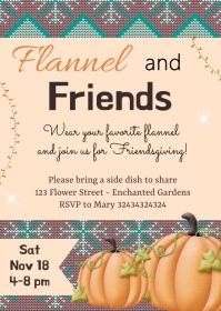 Friendsgiving Invitation A6 template