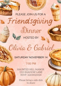 Friendsgiving Invitation A6 template