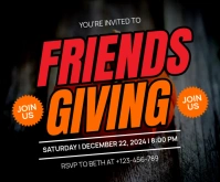 Friendsgiving Poster, Friendsgiving Invitation, Friendsgiving Invitation Template, Friendsgiving Inv Rectangle moyen
