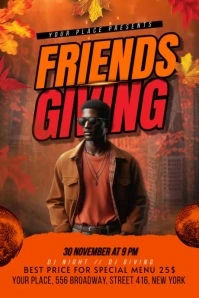 Friendsgiving Poster Póster template
