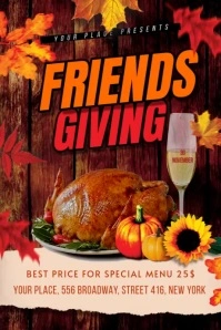 Friendsgiving Poster Póster template
