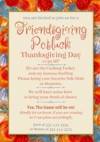 Friendsgiving Invitation Template PosterMyWall Friendsgiving Invitation Template PosterMyWall