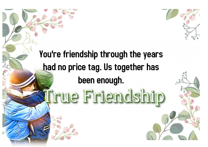 Friendship Card Postcard template