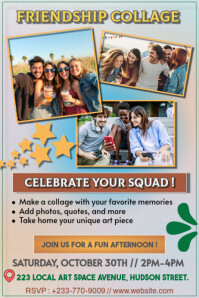 Friendship collage Poster template
