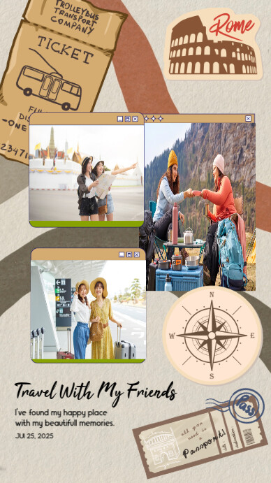 Friendship Collage Instagram-verhaal template