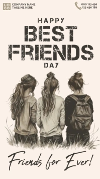 Friendship day,best friends,love,school História do Instagram template