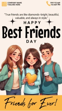Friendship day,best friends Instagram Story template