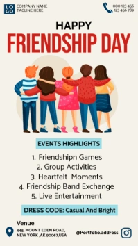 Friendship day,friends,love,school Instagram Story template