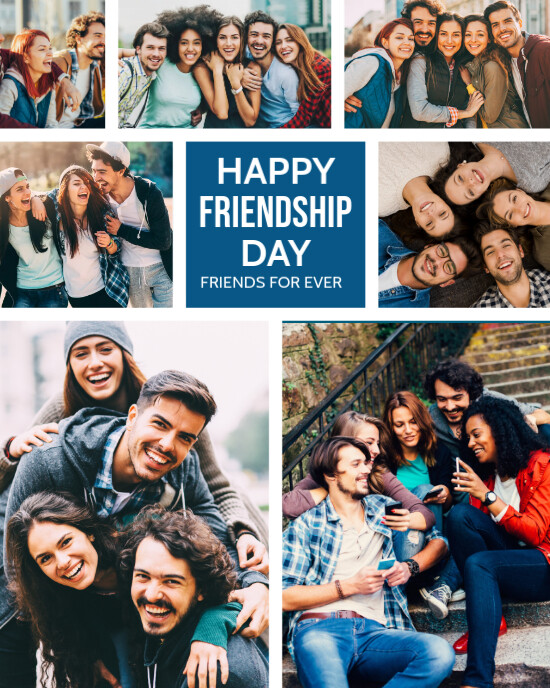 Friendship day,friendship collage,love,school Instagram Portrait template