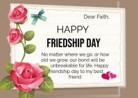 friendship day card A6 template