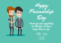 Friendship Day card Postcard template