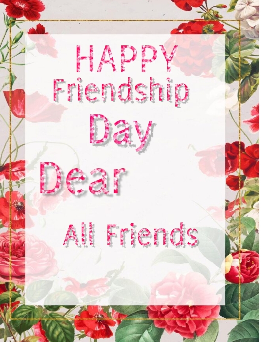 Friendship day Flyer (US Letter) template