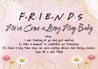 Friendship Greeting Postcard template