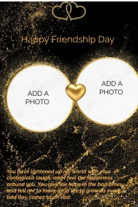 Friendship poster Plakat template