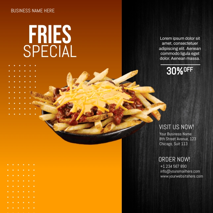 Copy of fries menu | PosterMyWall