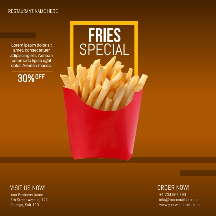 Fries Layout fries special Template | PosterMyWall
