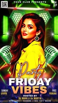 Frioay Night Party Flyer Reel de Instagram template