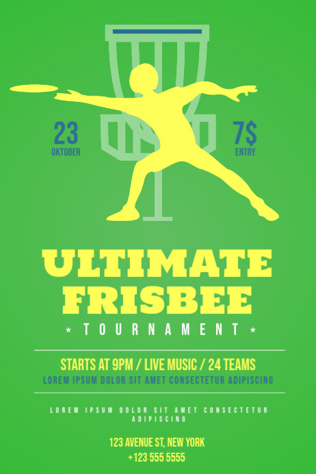 Frisbee Flyer Template Postermywall