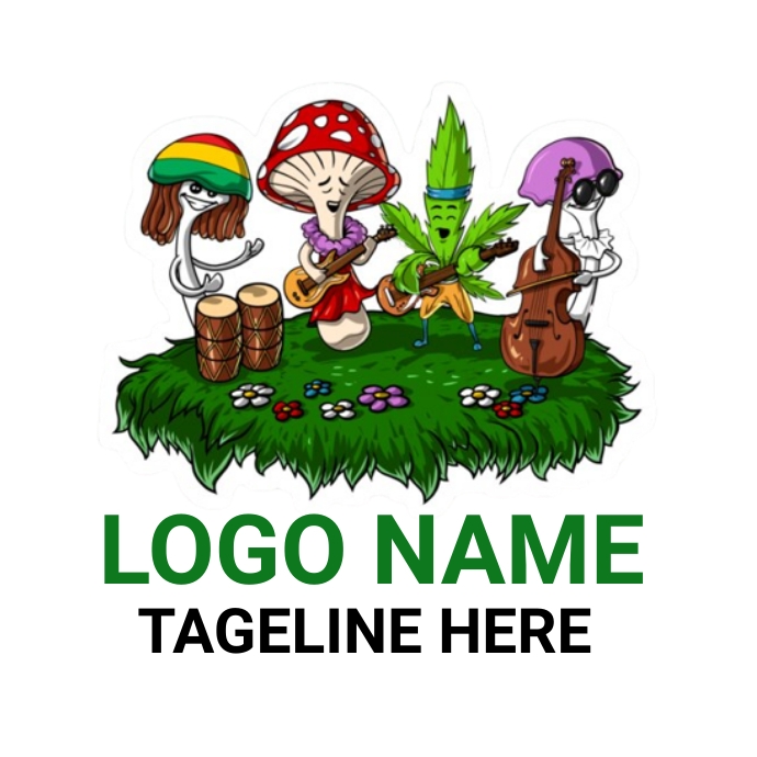 frog cannabis logo Логотип template