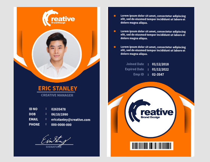 Copy of Front and Back ID Template | PosterMyWall