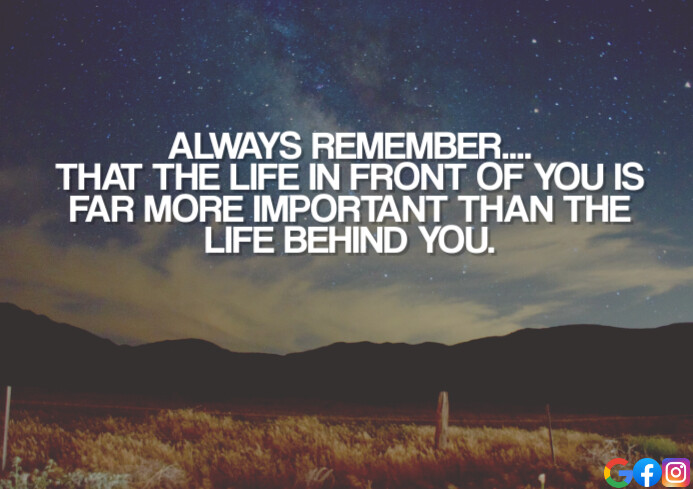FRONT AND BEHIND QUOTE TEMPLATE | PosterMyWall