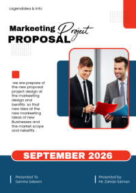 White Project Proposal A4 Template | PosterMyWall