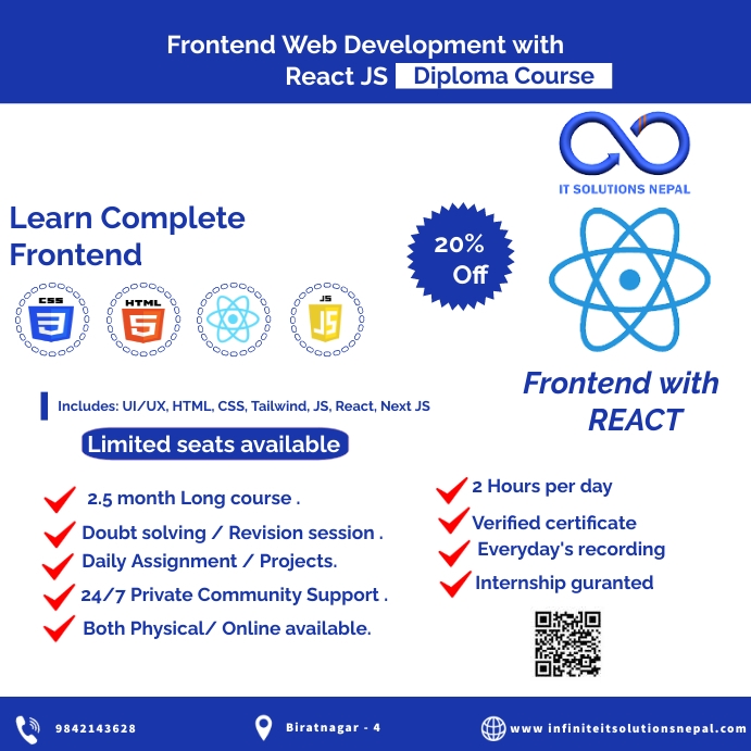 Frontend web Development With React Js Template | PosterMyWall