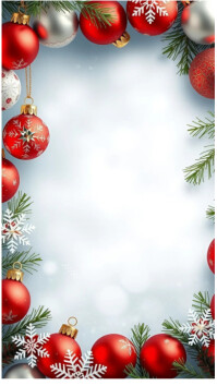 Frosty Christmas Ornament Frame Instagram Story template