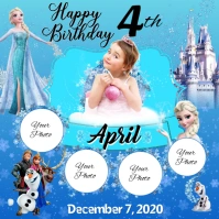 Frozen Birthday Instagram 帖子 template