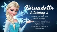Frozen Birthday Invitation Vídeo de portada de Facebook (16:9) template