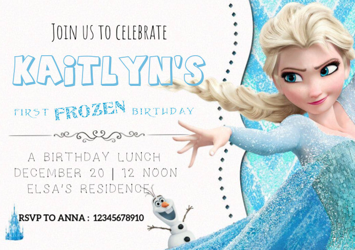 Frozen Birthday Invitation Vorlage Postermywall