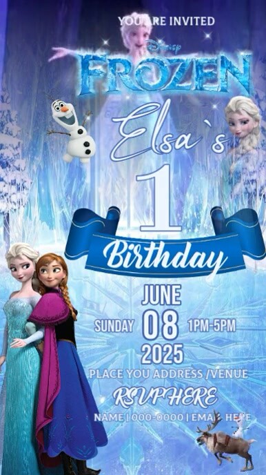 Frozen Instagram Reel template