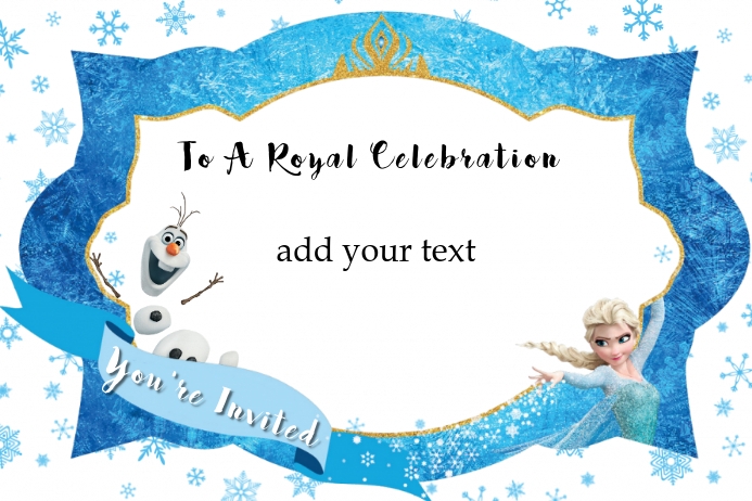 FROZEN ELSA FRAME Póster template