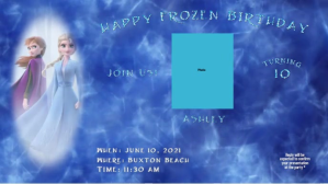 蓝色 Frozen Birthday Party Facebook-covervideo Template