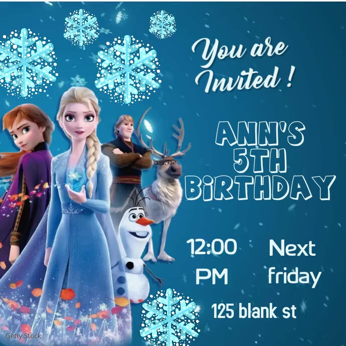 Frozen Invitation Template PosterMyWall