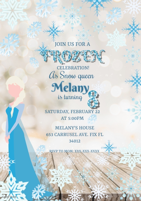 Frozen Invitation Template PosterMyWall