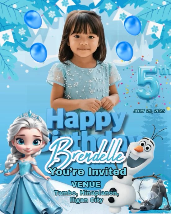 Frozen Invitation Video Instagram Portrait template