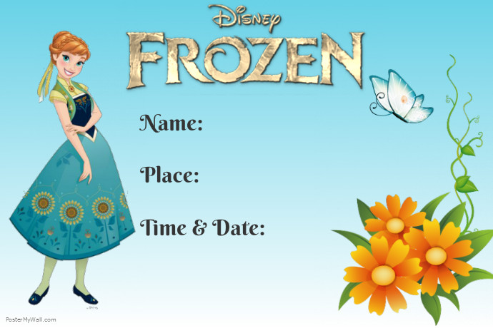 frozen invite template postermywall frozen invitation template