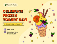 Frozen yogurt day banner template Folder (US Letter)