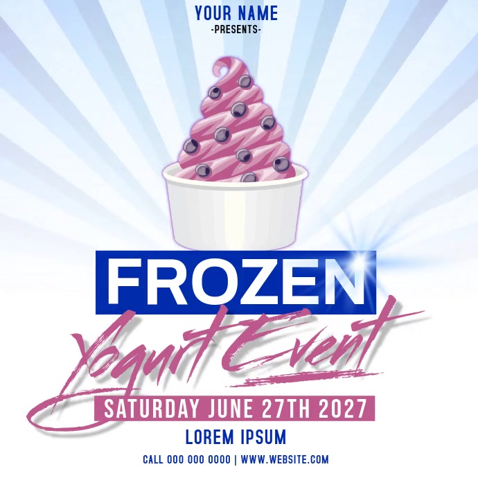 FROZEN YOGURT event ad instagram template