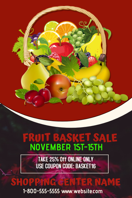 Fruit Basket Sale Template Postermywall