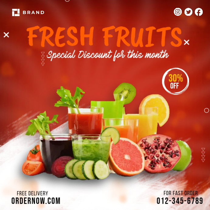 Fruit Discount Template PosterMyWall