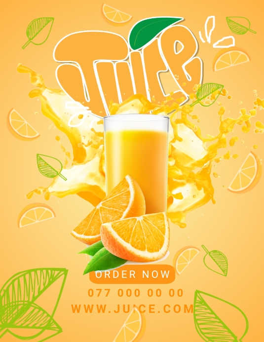 Fruit juice flyer templates