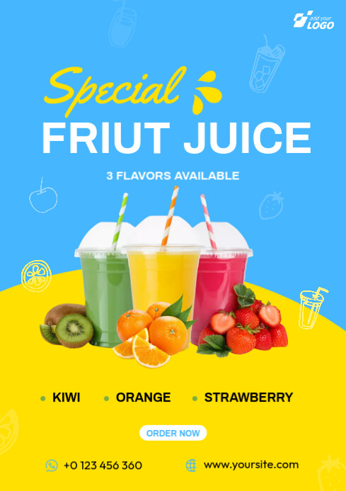 Fruit Juice Menu Template PosterMyWall