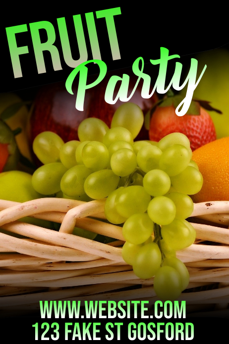 fruit party Poster template