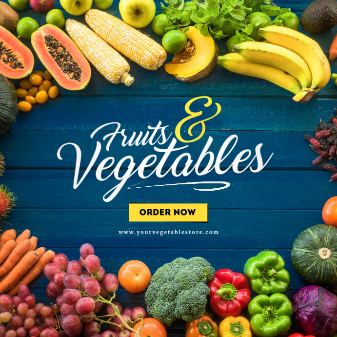 Fruits & Vegetables Shop Ad Template | PosterMyWall