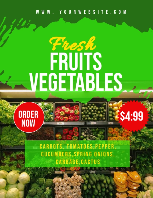 Copy of fruits and vegetables | PosterMyWall
